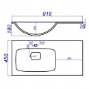 Раковина 91,8x45 см Aqwella 5 Stars Malaga Mal.09.04.D-L