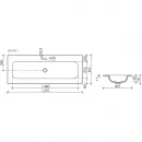 Раковина 121x45,7 см Ceramica Nova Grace CN7017