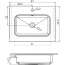 Раковина 61x46,5 см Vincea VCB-2N600W