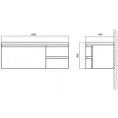 Раковина 120x48 см BelBagno Prospero BB1200DAB
