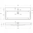 Раковина BelBagno Marino BB-8078-100 101x46 см, накладная, белый