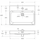 Раковина BelBagno Marino BB-8078-60 61x46 см, накладная, белый