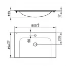 Раковина 80,5x49,4 см KEUCO Plan 32960318001