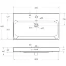 Раковина BelBagno Marino BB-8078-80 81x46 см, накладная, белый