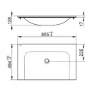 Раковина 80,5x49,4 см KEUCO Plan 32960318000