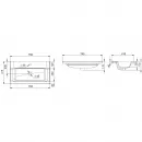 Раковина 76x41,5 см Am.Pm Gem M90WCC0752WG