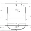 Раковина Cezares Molveno CZR-8099-80/50 81x51 см, накладная, белый