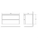 Раковина 100x50 см BelBagno Prospero BB1000DVB
