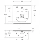 Раковина BelBagno BB-8099-3-40 41x40 см, накладная, белый