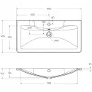 Раковина 90x45,5 см BelBagno BB900/455-LV-MR-ALR
