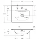Раковина BelBagno BB-8099-3-50 51x40 см, накладная, белый