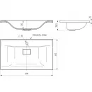 Раковина 80x45 см Vincea VCB-3M800B