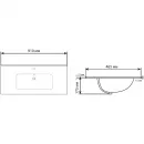 Раковина Allen Brau Glority 1.35008.20 91x46,5 см, накладная, белый