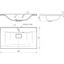 Раковина 80x45 см Vincea VCB-3M800W
