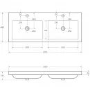 Раковина 120x48 см Cezares Eco CZR-1200/480-2-LV-MR-ECO