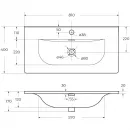 Раковина BelBagno BB-8099-3-80 81x40 см, накладная, белый