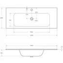 Раковина 120x48 см Cezares Eco CZR-1200/480-LV-MR-ECO