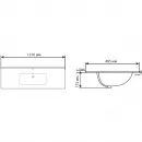 Раковина Allen Brau Glority 1.35010.20 121x46,5 см, накладная, белый