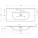 Раковина BelBagno BB-8099-3-90 91x40 см, накладная, белый