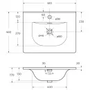 Раковина BelBagno Uno BB-8099-60 61x46 см, накладная, белый