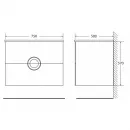 Раковина 75x50 см BelBagno Onda BB750/500-LV-MR-OND