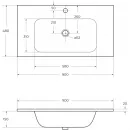 Раковина 90x48 см Cezares Eco CZR-900/480-LV-MR-ECO