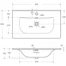 Раковина BelBagno Uno BB-8099-80 81x46 см, накладная, белый