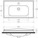 Раковина 80x46 см Cezares Giubileo CZR-ELT-80-LVB