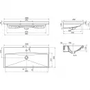 Раковина 100x45 см BelBagno Marino BB-0324-100-LVB