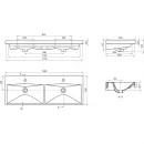 Раковина 120x45 см BelBagno Marino BB-0325-120-2-LVB