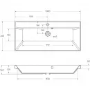 Раковина 100x45 см BelBagno Vittoria BB1000/450-LV-ART-AST-NERO