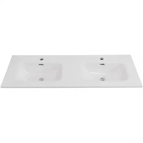 Раковина BelBagno BB1200-2-ETL 121x46,5 см, накладная, белый
