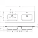 Раковина BelBagno BB1200-2-ETL 121x46,5 см, накладная, белый