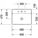 Раковина 60x47 см Duravit DuraSquare 2354600041