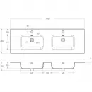 Раковина BelBagno BB1400-2-ETL 141x46,5 см, накладная, белый