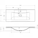 Раковина 110x45 см BelBagno Marino BB1100/450-LV-MR-PR
