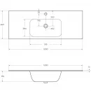 Раковина 120x46 см Cezares Duet CZR-NAT-120-LVB