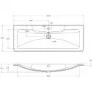 Раковина 120x45,5 см BelBagno Albano BB1200/455-LV-ART-ALR-NERO