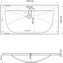 Раковина 100x50 см Cezares Molveno CEZ1000/500-LV-MR