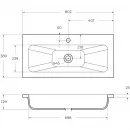 Раковина 80,2x38 см BelBagno Etna BB800/380-LV-MR-ETN