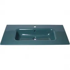 Раковина Plumberia Selection IXO XO081FPL 81x46 см, накладная, сине-зеленый глянец