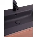 Раковина Plumberia Selection IXO XO101FNO 101x46 см, накладная, черный матовый