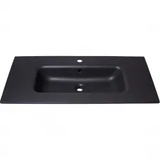 Раковина Plumberia Selection IXO XO101FNO 101x46 см, накладная, черный матовый