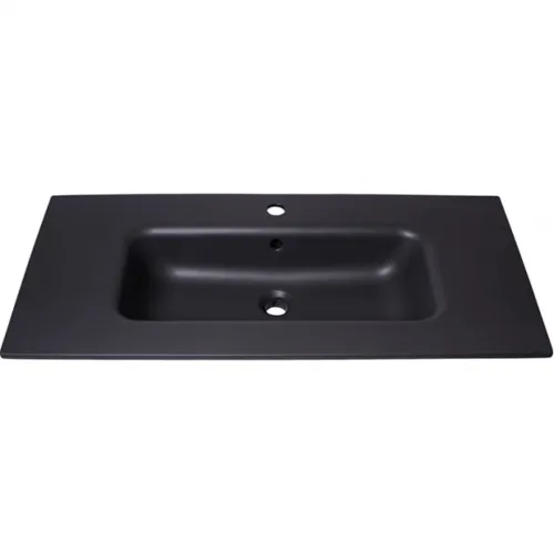 Раковина Plumberia Selection IXO XO101FNO 101x46 см, накладная, черный матовый
