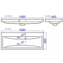 Раковина 100x40 см Aqwella 5 Stars Infinity Inf.10.04.D
