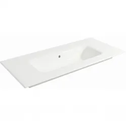 Раковина Plumberia Selection IXO XO101SFBL 101x46 см, накладная, белый глянец