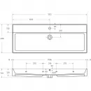 Раковина 121,2x46,6 см Cezares Molveno CZR-MIL-120-LVB