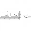 Раковина Ceramica Nova Grace CN7022MBwx 141x46 см, накладная, черный матовый