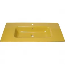 Раковина Plumberia Selection IXO XO081FSN 81x46 см, накладная, желтый глянец