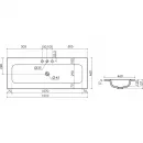 Раковина Ceramica Nova Grace CN7024 121x46 см, накладная, белый